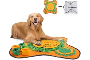 Nobleza 70 * 70cm Tapis Fouille Chien Snuffle Mat, Alimentation Lente Jouet Reniflant Couverture Pliable, Durable, Lavable