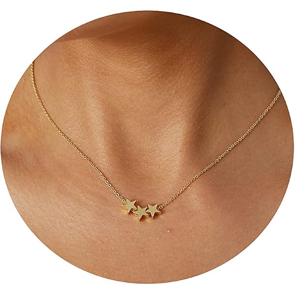 LLWOM 14k Gold Plated Infinity Necklace With Evil Eye & Heart - Dainty Gold Necklace For Women