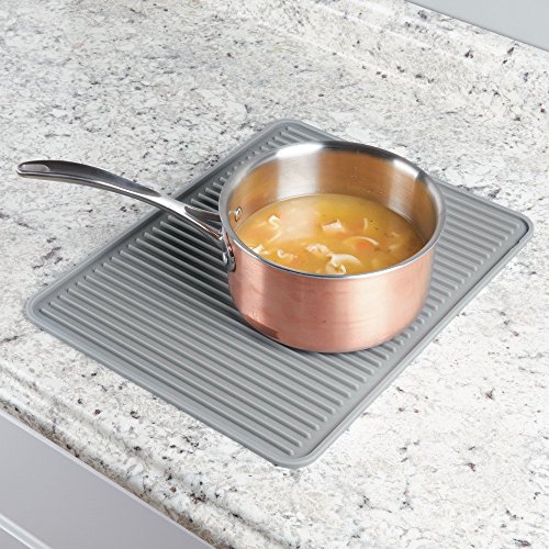 InterDesign 63783EU Lineo Abtropfmatte – Groß, grau - 4