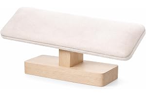 Prasacco Vit träarmbandshållare, T-armbandshållare, träklockhållare, klockhållare, smyckeshållare, smyckeshållare, tornorgani