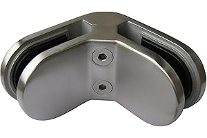 UNBEKANNT PMC Edelstahl Inox V2A Glashalter Verbinder 90° Ecke Glasklemme Glass Clamp MOD:02; 8,76 mm