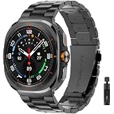 CONSTRAIN - Samsung ile uyumlu Galaxy Watch 7 Ultra 47mm Kordon Klipsli Metal Kordon 04 +Kısaltma Aparatı