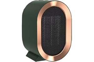 Ycoiee Chauffage Soufflant 1200W, Portable PTC en Céramique 1S Chauffage Rapide Silencieux, Chauffage Électrique Economique, Mini Radiateur Soufflant pour Salon, Chambre, Salle de Bain - Vert
