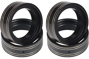 AMK 4Pcs TRX4M Brass Wheel Weights 1.3 Beadlock Wheels Bead Lock Rings for 1/18 RC Crawler 1/24 Scale Accessories Axial SCX24 Upgrades