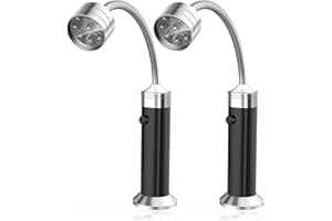 Xrten Luci per Barbecue Regolabili a 360 Gradi,2 Pezzi Luce della Griglia per Esterni(nero)