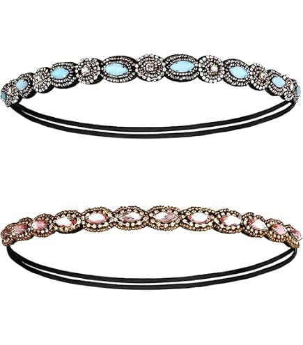 Diadema Para Mujer Plata Brillante - Diseño Doble Trenzado, Elástico Negro, Talla Única, Estilo Vintage Bohemio