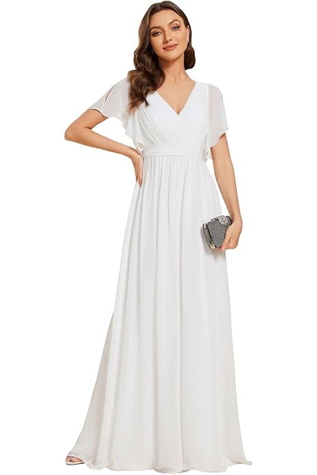 Gasa Vestidos De Amazon Largos Vestido Blanco Vestido Largo De