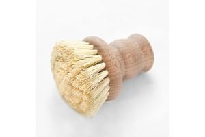 Chinchilla® Spazzola in legno di faggio e setole in fibra naturale, prodotta in Germania, facile da pulire stoviglie, pentole, padelle e verdure, antigraffio, resistente al calore, durevole e vegano