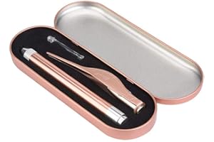 ZONEYAN cure oreille led,Flash LED Lighting cure-oreilles Cuillère cérumen curette Remover Outil, sécurité antidérapant oreille Cleaner pour homme, femme, enfant