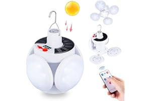 Oziral 3000mah 5 Modos LED Lámpara Camping Light Solar 2500 Lumens Linterna de Camping Plegable USB Recargable SOS IPX5 Impermeable para Pesca Apagones Senderismo Camping Emergencias