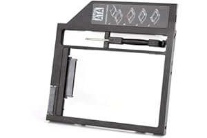 Salcar - Universal 2nd Universel Hard Drive Caddy/Baie Lecteur Optique Super Drive Bay 9,5mm Plastique