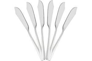 MARVOREM Coltelli da tavola per pesce acciaio inox lucidatura degli specchi 6 pezzi pala per pesce coltelli da pesce tavola