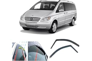 AC WOW 2X Deflectores de Aire Compatible con Mercedes Vito Viano V Class W639 2003-2014 MK2 Derivabrisas protección Sol Lluvia Nieve Viento Vidrio acrílico PMMA de Primera Calidad