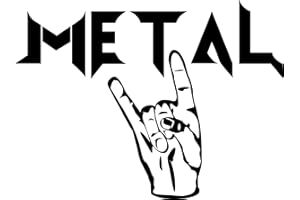 BLATTWERK-DESIGN Wandtattoo: 'Metal' Schriftzug – Pommesgabel – Heavy Metal – Deathmetal – Musik – Music // Farb- und Größenwahl (Schwarz - 810 mm x 600 mm)