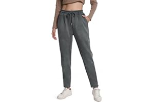 EBANKU Women's Sherpa Lined Sweatpants with Pockets Fleece Lined Joggers Pant Winter Warm Thick Bottoms Tracksuit for Casual, Gym and Jogging