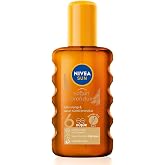 NIVEA SUN Karoten &Ouml;zl&uuml; Yoğun Bronzlaştırıcı G&uuml;neş Yağ Sprey 200ml, E Vitamini,Doğal ve Altın Rengi Bronzluk