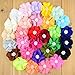 Produktbild 30 pcs 6,3 cm handgefertigt Perle Chiffon Blume rutschfeste Alligator Hair Clips für Mädchen Kinder Frauen & heahbands