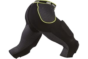 McDavid Medias acolchadas de compresión de ¾ de longitud, 7 almohadillas para proteger caderas, coxis, muslos, rodillas, faja para jóvenes y adultos, también para lacrosse, hockey, baloncesto, snowboard