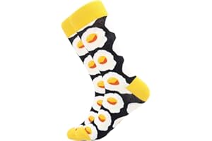 BONANGEL Men's Fun Dress Socks, Crazy Christmas Socks Colorful Funky Novelty Funny Casual Cotton Office Birthday Socks for Men Dad