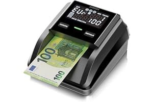 Aneken AL-139 Geldscheinprüfer mit 2.8''Digitalbildschirm, Falschgeld Prüfer mit Gesamtwert und Additions Funktion, 4-Wege-Orientierung und Nachverfolgbaren Aufzeichnungen, Kompatibel EUR/USD/GBP usw