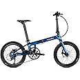 KABON 20'' Folding Bike, Carbon Fiber Mini Compact 9 Speed Fold Bike for Women Commuters City Foldable Bicycle for Adult