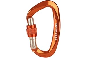 AIRFUL 25KN Karabinerhaken, großer Kletterkarabiner mit Schraubkappe, Schwere Schraubkarabiner, Kletterhaken für Camping, Bergsteigen, Hängematte