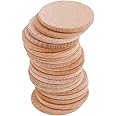 Gazechimp 20pcs Piezas De Madera Sin Pintar Redondos Para DIY Artesanía Decoración 36mm
