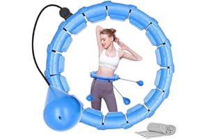 ZHAILYN Cerceau Hula Hoop, Smart Hula Hoops Fitness, Sport Maison Massage Cerceau Hula Hoop avec 110 cm et Balle de Poids, Cerceau Fitness pour Débutants/Adultes/Enfantsla Maison, la Salle de Sport