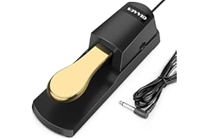 Sustain-Pedal für Keyboard – Sovvid Piano-Fußpedal mit Polaritätsschalter für elektronische Keyboards aller Marken, MIDI-Keyboards, Digitalpianos, Yamaha, Casio, Roland, und mehr (Farbe)