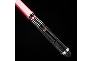 Lorsaberus Duell Lichtschwert, RGB 15 Farben mit 12 Set Film Sound Modus Force FX Laserschwert für Erwachsene, Metall Aluminium Griff mit USB C für Cosplay-Geschenk, 2023 Upgrade Light saber (Schwarz)