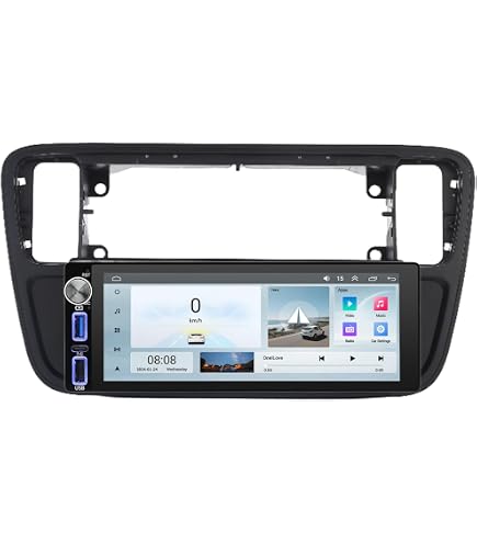 Android Autoradio Met GPS, CarPlay, Bluetooth, FM/RDS, Achteruitrijcamera – Voor VW UP!, Load UP, Skoda Citigo, E-Up! (2011-2024)