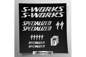 Sticker Kit Compatible with MTB Mountain Bike Frame and Helmet | Decals Sticker Decal Bike Logos | Stickersland® – Swork (Matt Metallic Silver)