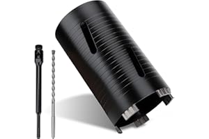 MOXPIFY 102mm x 170mm Long Diamond Core Drill Bit Set with 240mm SDS Plus Shank. To Be Used In Concrete Masonry Brick Block Stone Granite.