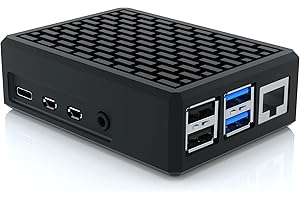 iUniker Boîtier Raspberry Pi 4 avec dissipateur Thermique, boîtier en métal avec dissipateur Thermique, Coque Raspberry Pi sans Ventilateur pour Raspberry Pi 4B (Toutes Les Nouvelles Bandes