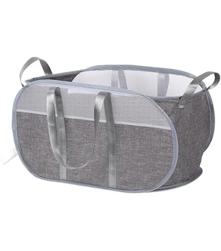 Space Saving Bathroom Organizer Collapsible Laundry Basket - Foldable Clothes Hamper For Bathroom & Bedroom Storage (Purple Sky Wolf Pattern) Space Saving Laundry Storage