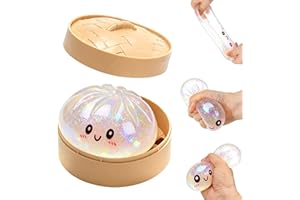Dumpling Squishy Glitter Mystery,Dumpling Squishy, Wirkt angstlösend und hat eine schnelle Wirkungserholung, Decompression Dough for Adults