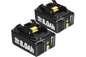 KOCTOTO 2PACK High Capacity 8.0AH Replacement for Makita 18V Batteries Compatible with Makita Battery BL1860B BL1850B BL1840B BL1830B BL1820 BL1815 LXT-400 with LED Indicator