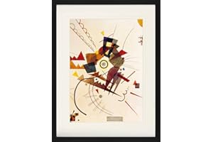 1art1 Vassili Kandinsky Póster Rotonda, 1924 Cuadro Enmarcado con Fine Passepartout | Cuadros De Pared | En Un Marco De Imagen 80x60 cm