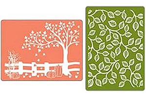 Sizzix Textured Impressions Embossing Folders 2PK - Fall Set by Rachael Bright
