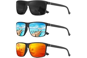 Perfectmiaoxuan Polarisierte Sonnenbrille Herren/Damen ; Vintage/Klassisch Brillengestell; UV400-HD-Pilotobjektive;Golf/Fahren/Angeln/Reisebrille/Outdoor-Sportarten Mode Sonnenbrille