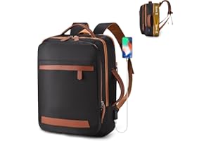 SPAHER Rozszerzalny Plecak Podróżny 40x30x15 British Airways 40x30x20 Wizzair Plecak na Laptopa 15,6 Calowy z Portem Łdowania i Mokrą Kieszenią USB Plecak do Samolotu Pracy dla Kobiet i Mężczyzn