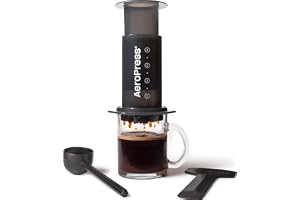 AeroPress Clear Coffee Press – 3-in-1 Brewer for Smooth, Grit-Free Coffee, Portable Maker for Home, Camping & Travel (Origina