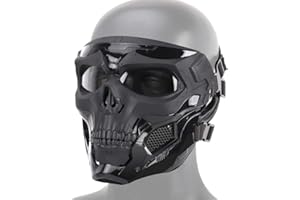 Huenco Halloween Skull Masks Airsoft Maschere protettive a Pieno facciale CS War Gioco BB Gun Scheletro Maschere Festa Cosplay Maschera Puntelli di Film