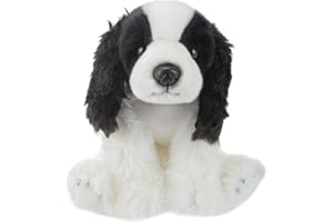 PMS VFM - Cocker Spaniel Dog Plush 30cm Soft Toy (White & Black) Super Fluffy Luxury Lifelike Stuffed Animal Teddy Gosh Designs - Natural World Collection