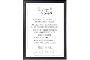 FJLLRVEN Definition Poesie Kunstdruck-Poster | Weihnachtsgeschenke Tochter Geschenke | Wandbilder Wohnzimmer | Weihnachten Geschenk Tochter Geburtstag | Wanddeko Deko Wohnzimmer | DINA A4 mit Rahmen Schwarz