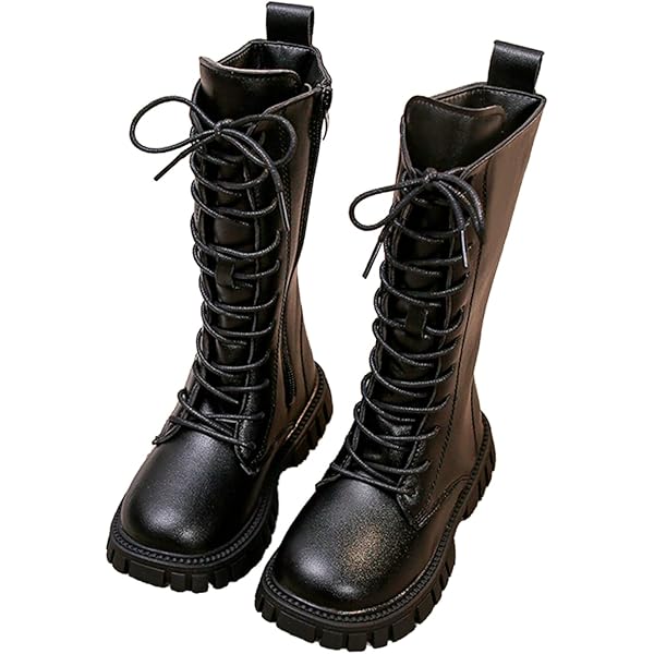 Bottes Mi-mollet Rebelle Up En Cuir Noir Pour Femme | CA