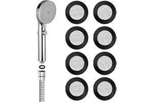 KSJEHW Paquete de 8 Discos de Goma, Junta con Rejilla, 24,5 x 16 mm Ø para conexión roscada de Manguera de Entrada de 3/4"