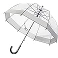 ThreeH Clear Bubble Umbrella Easy Grip Handle Sturdy Plastic Transparent Dome 8 Ribs Auto Open Stick Rain Umbrella