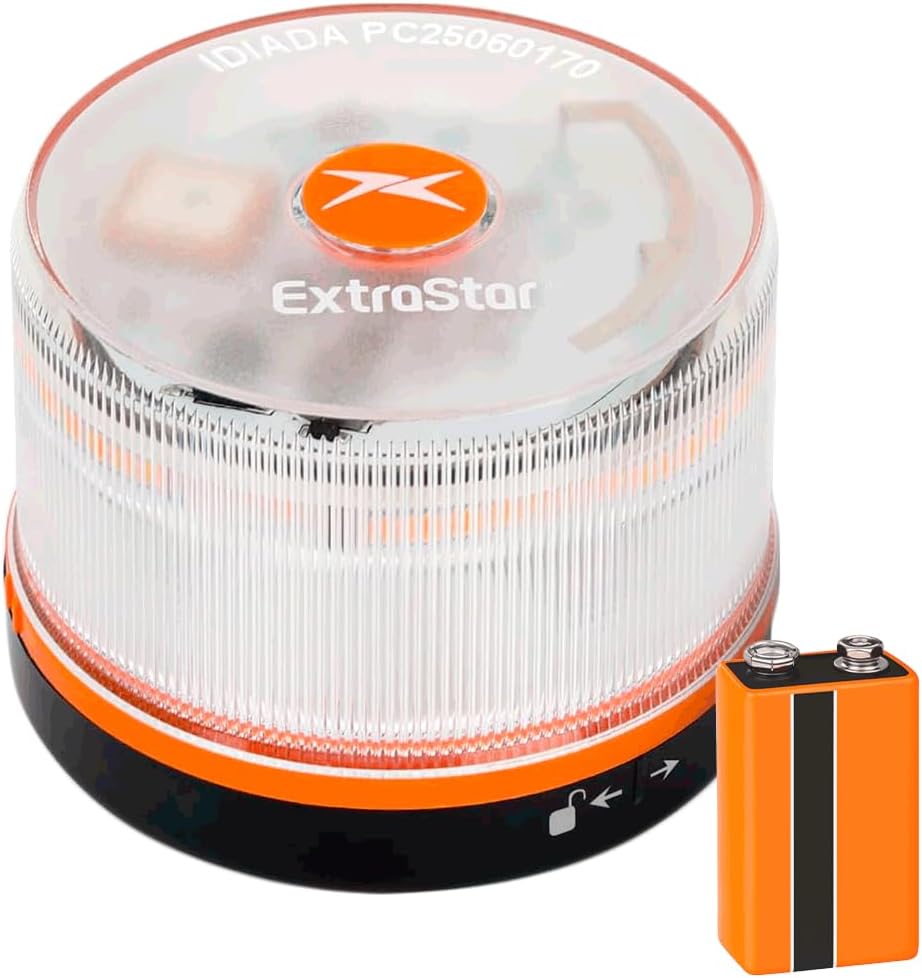 Acomoda Textil Baliza V16 Homologada DGT con Geolocalización y Señal LED 360º Alta Intensidad para Máxima Seguridad en Carretera durante Averías, Paradas o Emergencias con Base Imantada. (1 Unidad)