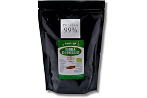 IL FRUTTAROLO È ANCHE BIO FIBRA DI PSILLIO - CUTICOLA - BUCCIA - POLVERE 500 GR PUREZZA AL 99% - aiuta negli impasti proteici e gluten free - aiuta il transito intestinale